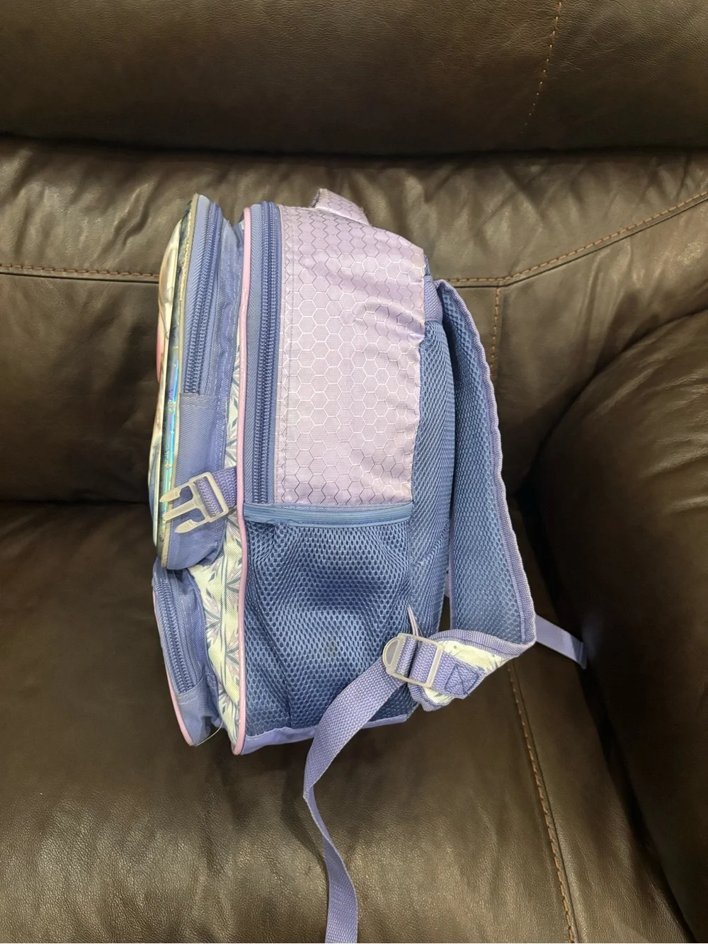 Elsa Holographic Kids Backpack - Purple & Blue